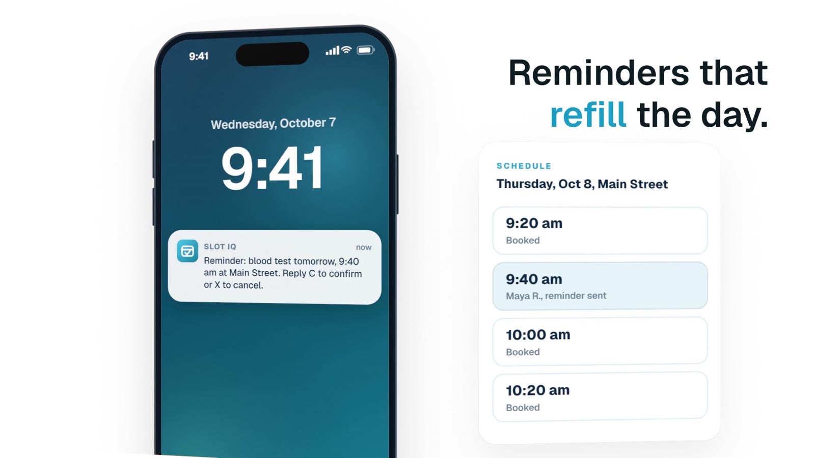 A Slot IQ reminder and the day schedule